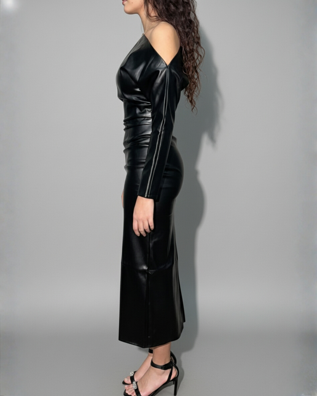 designer black leather dress The Jacket Maker Womens Luxe Black Leather Dress